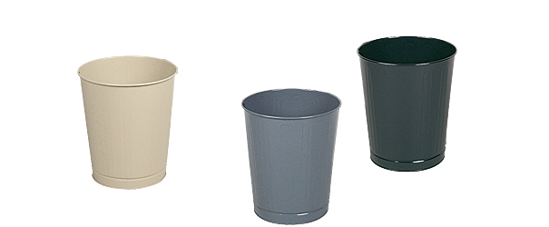 Round Steel Wastebaskets