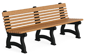 Model DF4WB-P | Recycled Plastic 4' Silhouette Bench