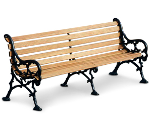 Model WBLF-80-W | Woodland Style | Wood Park Bench