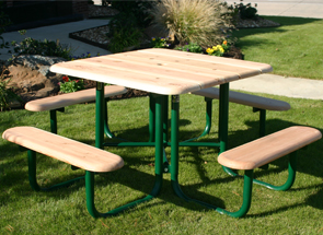 Model WC46-P | Cedar Square Picnic Table