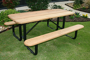 Rectangular Wood Picnic Table