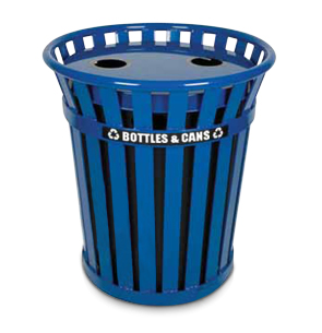 Model WCR36-FTR-BL | Wydman Collection 36 Gallon Recycling Receptacle (Blue)