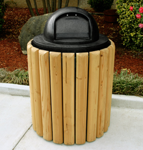 Wooden Trash Can