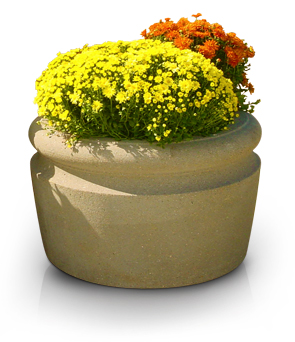 Model WL36X22 | Round Concrete Planter (LSB Sand Tan)