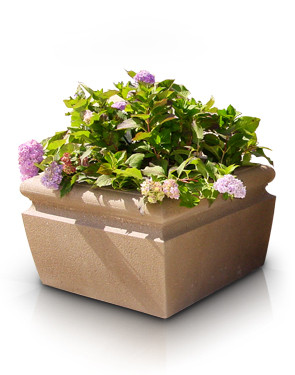 Model WL48X48X22 | Wheatland Series Concrete Planters (LSB Light Brown)