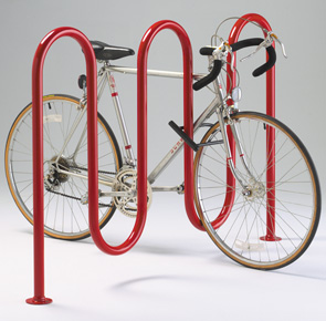 Model WP36-7-SF-P | Winder Plus Commercial Bike Rack (Red)