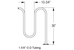 Quick Dimensions for Winder Plus Commercial Bike Rack