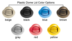 Plastic Dome Lid Color Options