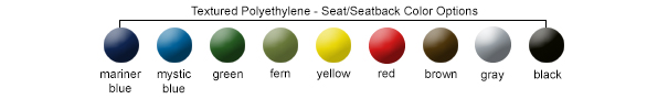 Textured Polyethelene Seat/Seatback Color Options