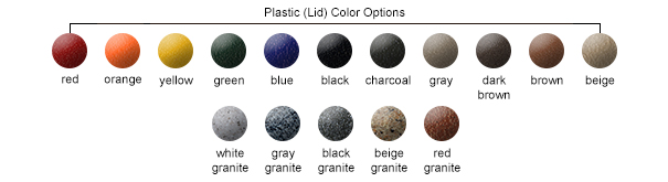 Standard Plastic Color Options