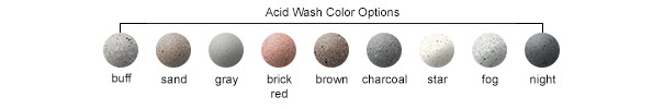 Acid Wash Color Options