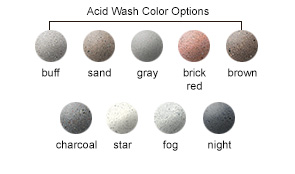 Acid Wash Color Options