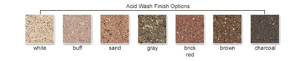 Acid Wash Finish Color Options