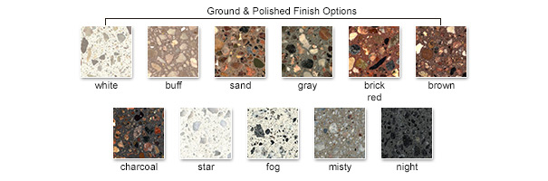 Ground & Polished Finish Color Options