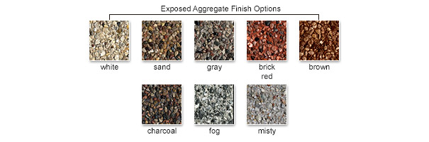 Exposed Aggregate Finish Options