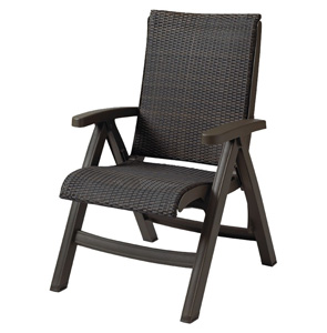 Model XA071037 | Java All-Weather Wicker Folding Chair (Espresso Wicker/Bronze Mist Frame)