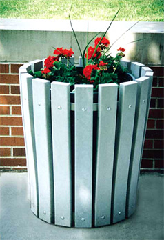 Recycled Plastic Round Planter